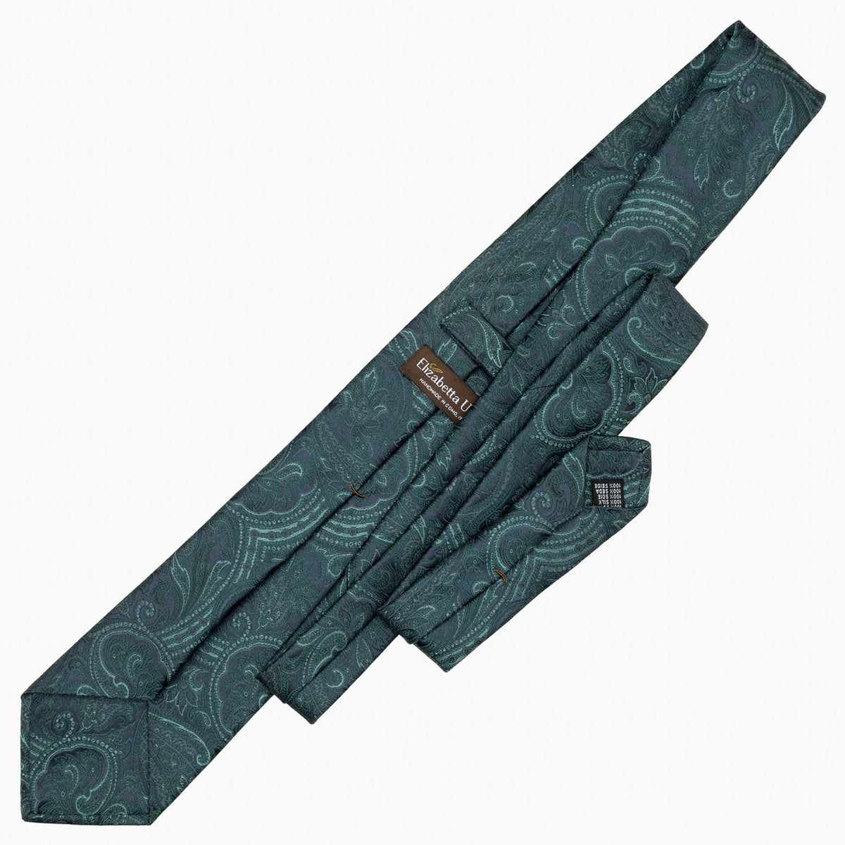 Green Paisley Italian Silk Jacquard Tie