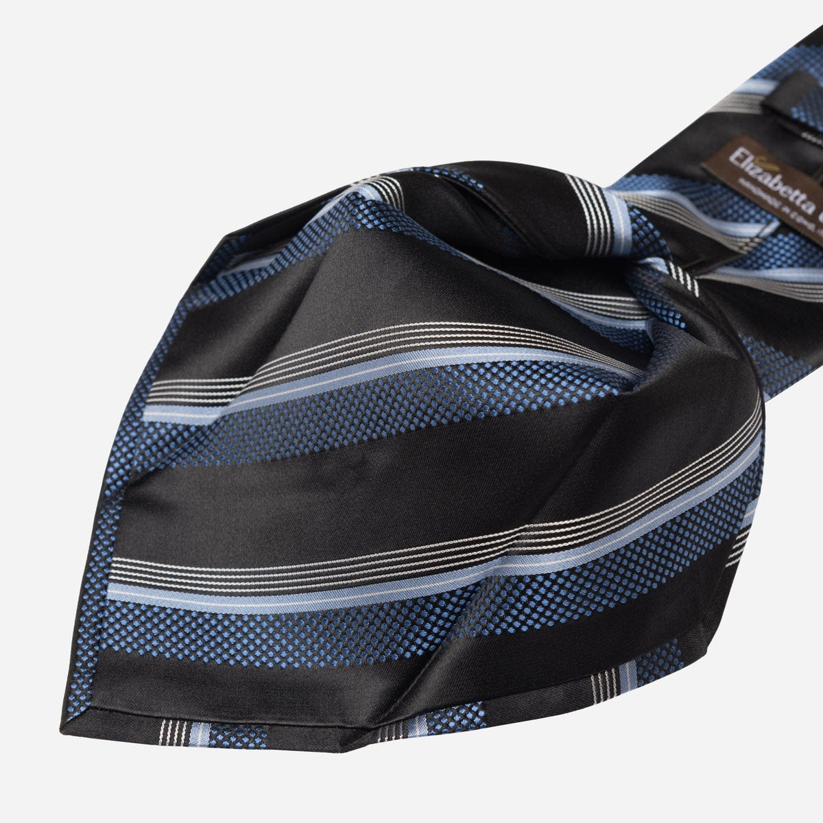 Formal Black Stripe Italian Silk Jacquard Tie