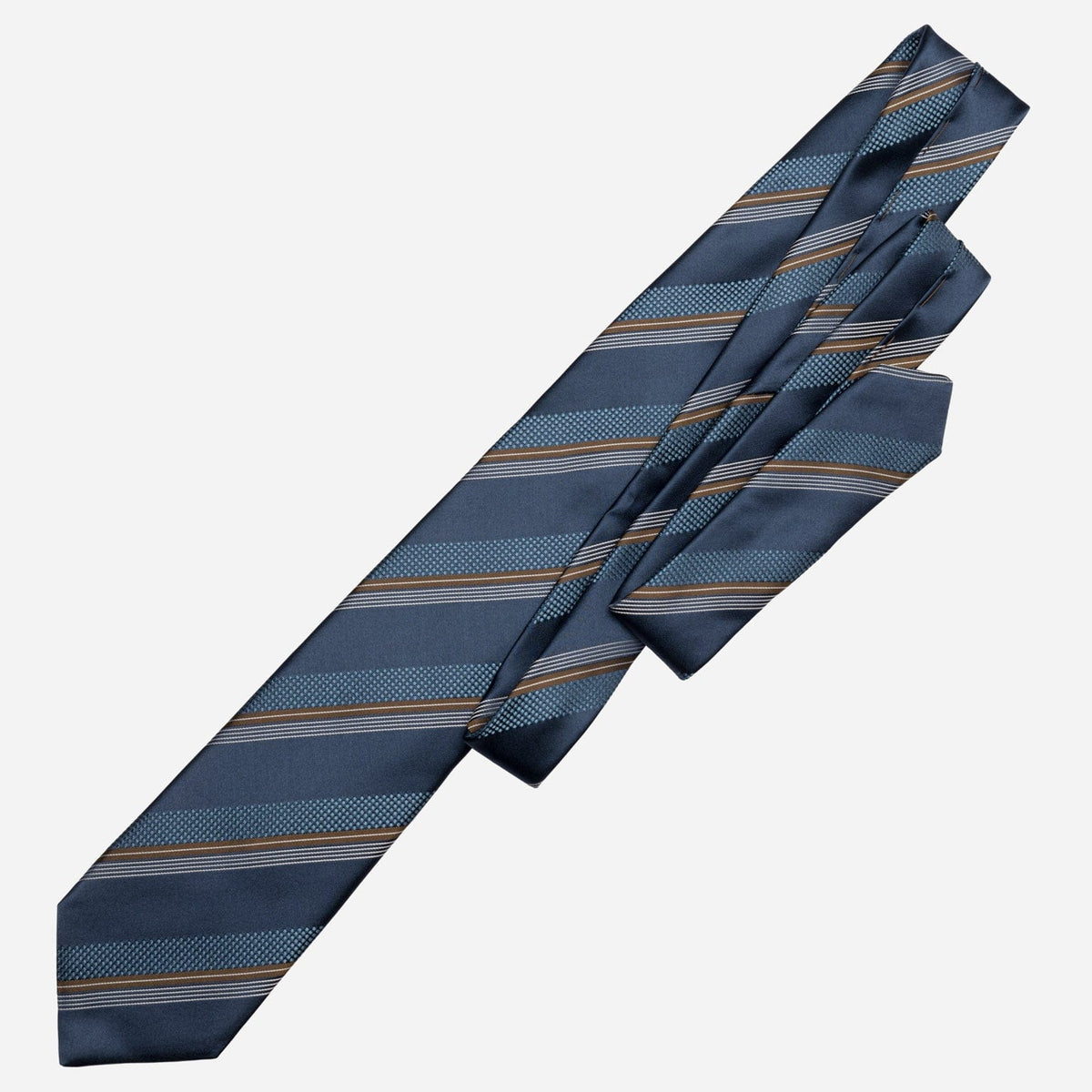 Blue Stripe Italian Silk Handmade Tie