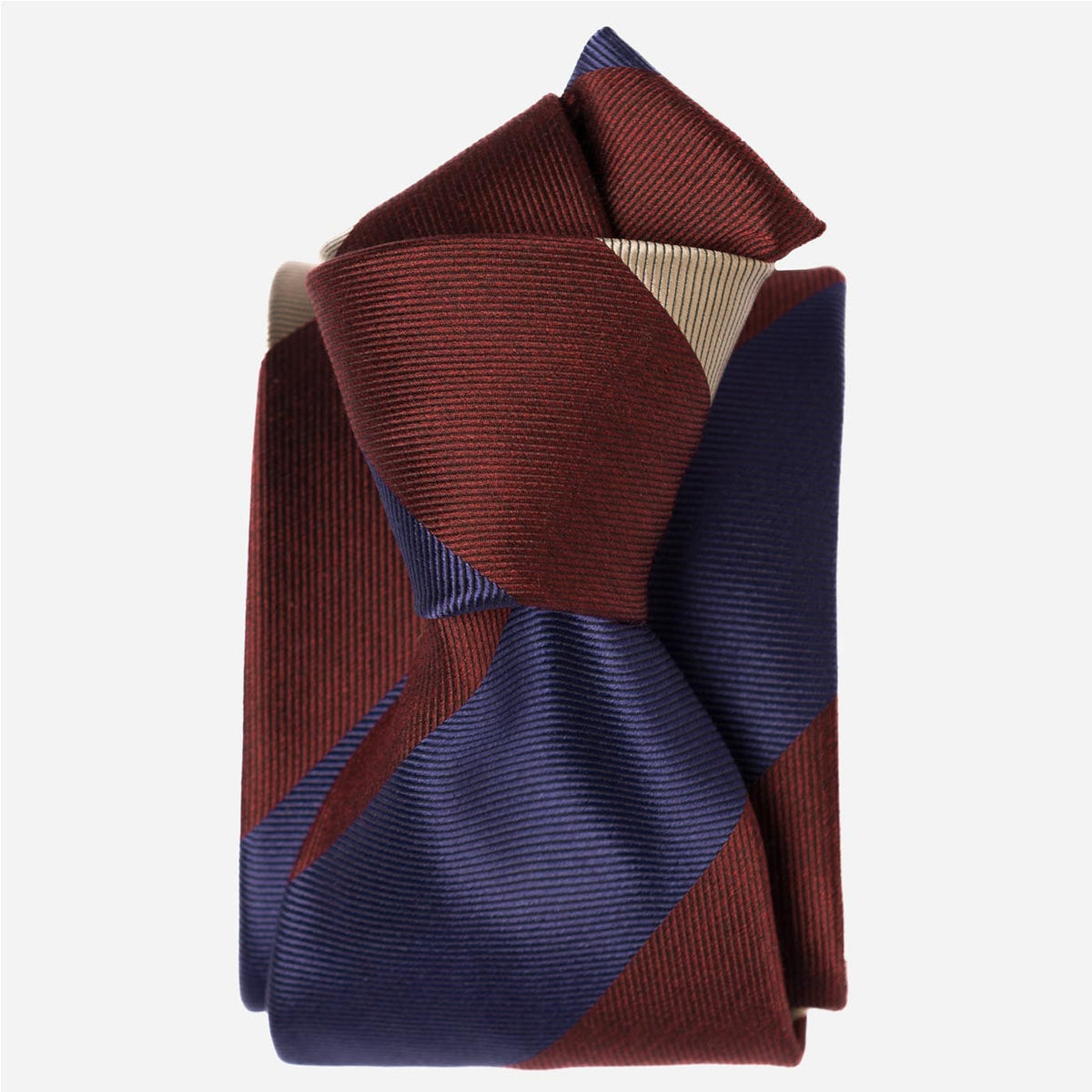 Italian Silk Tie - Burgundy Stripes