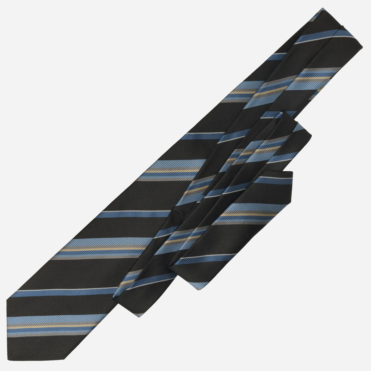 Black Striped Handmade Italian Silk Tie