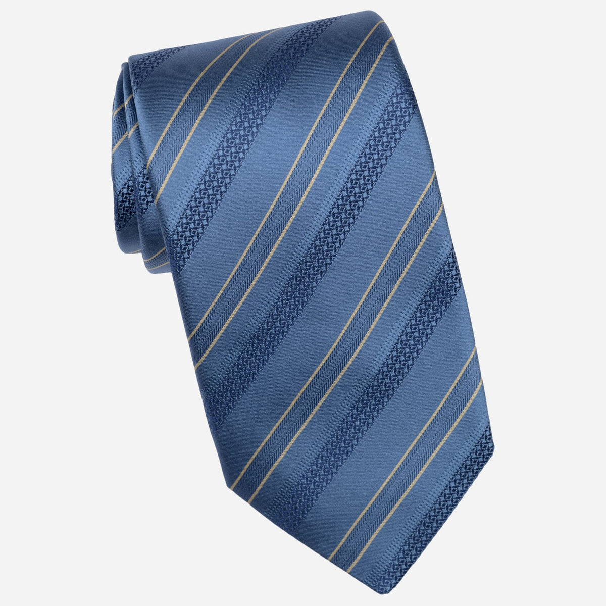 Handmade Blue Striped Silk Tie