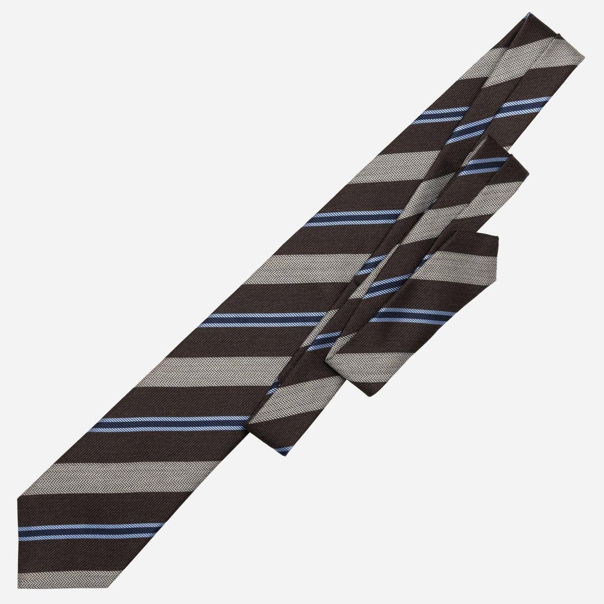 Brown Stripes Handmade Italian Silk Tie