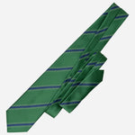 Italian Designer Green Striped Tie