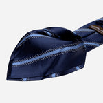 Italian Designer Blue Striped Tie