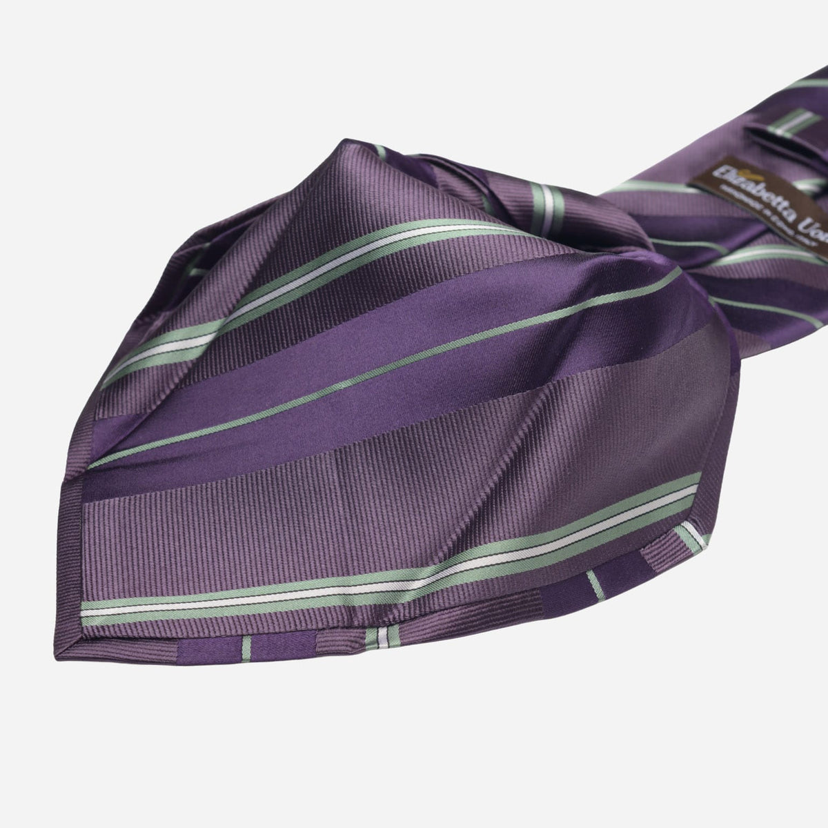 Purple Stripes Handmade Italian Silk Tie