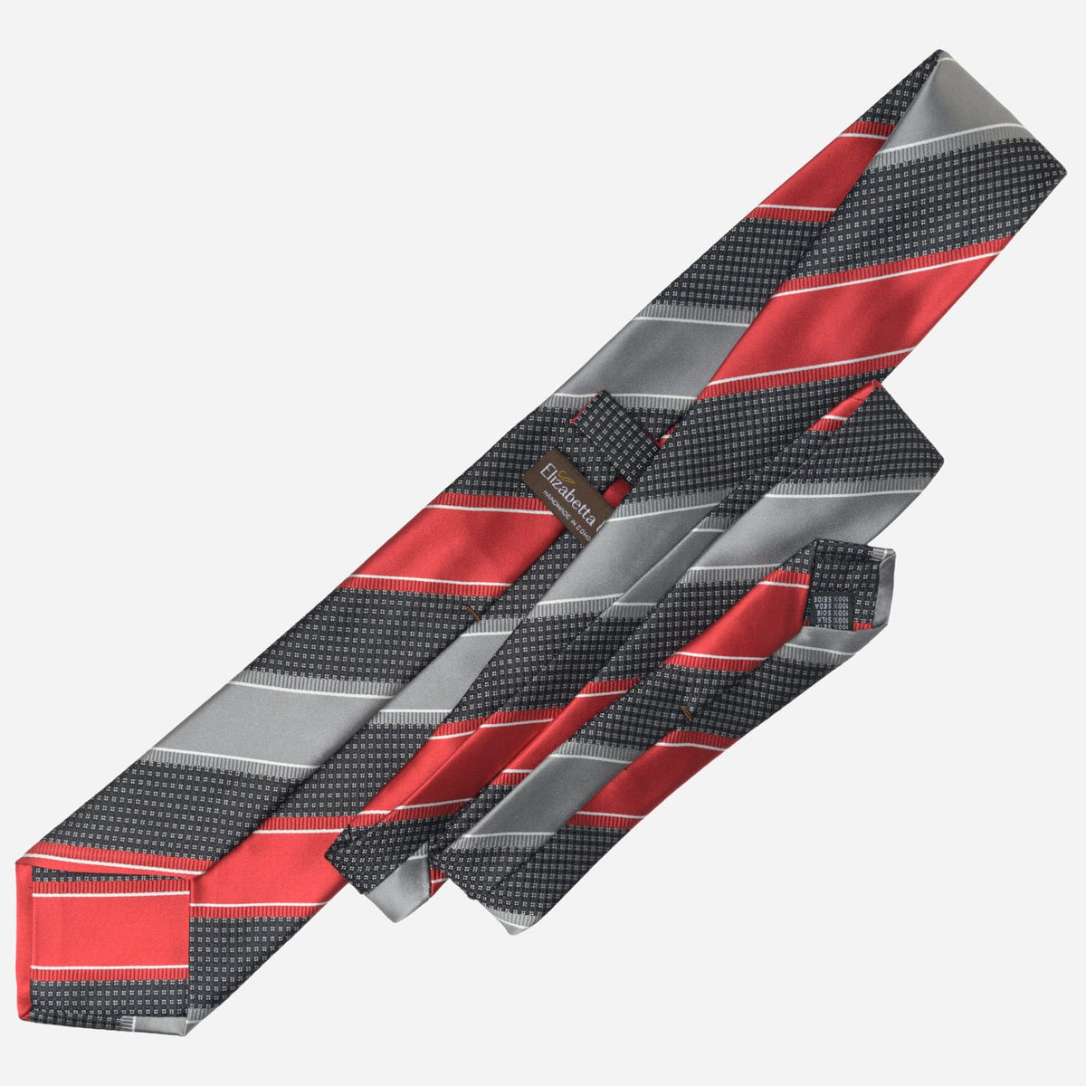 Red Striped Handmade Italian Silk Tie
