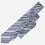 Blue Designer Italian Striped Tie