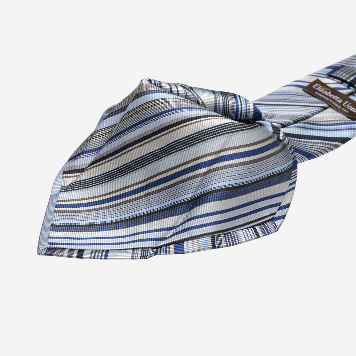 Blue Designer Italian Striped Tie