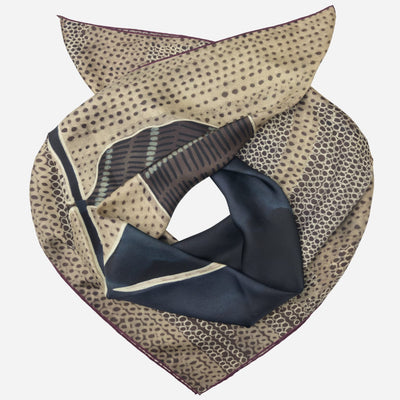 Silk Art Scarf Rich Neutrals