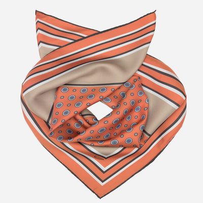Tangerine Italian Silk Neckerchief