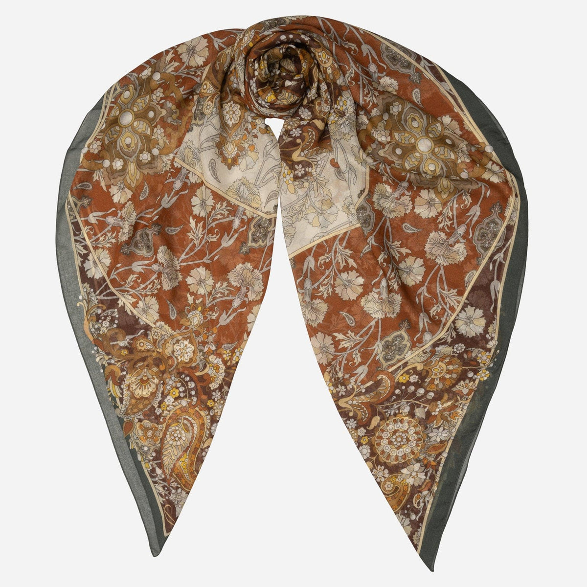 Terracotta Modal Cashmere Square Scarf