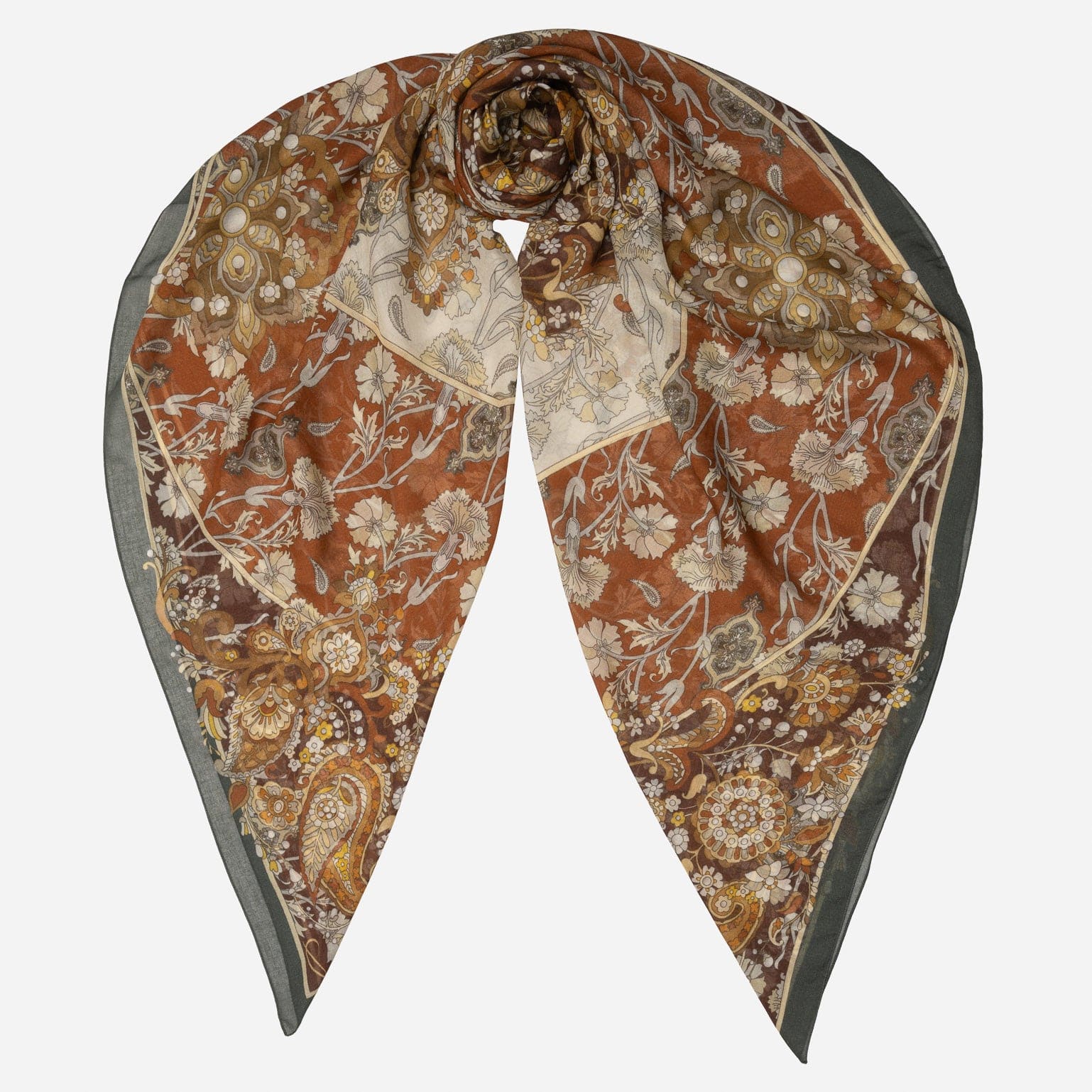 Terracotta Modal Cashmere Square Scarf