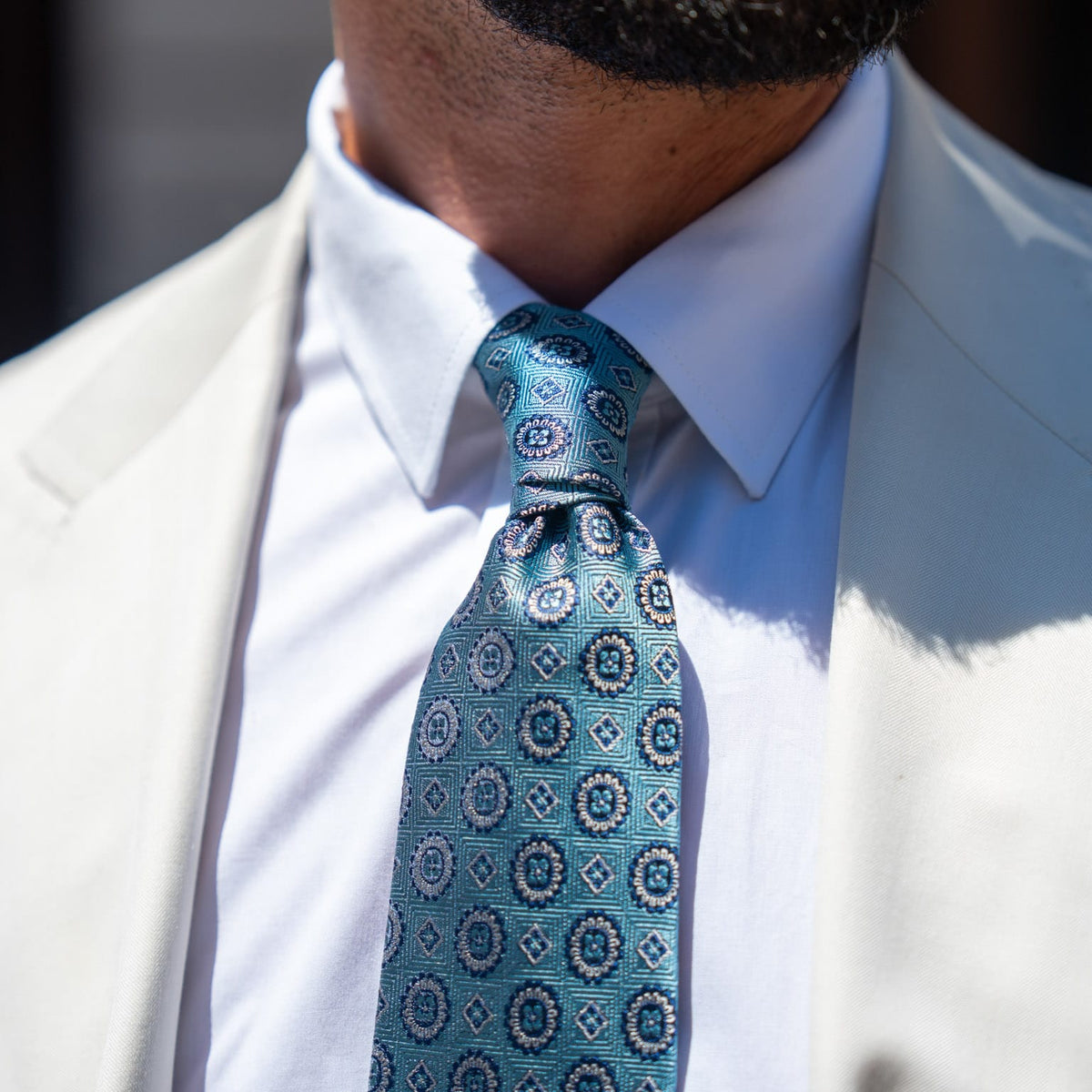 Turquoise Handmade Italian Silk Tie