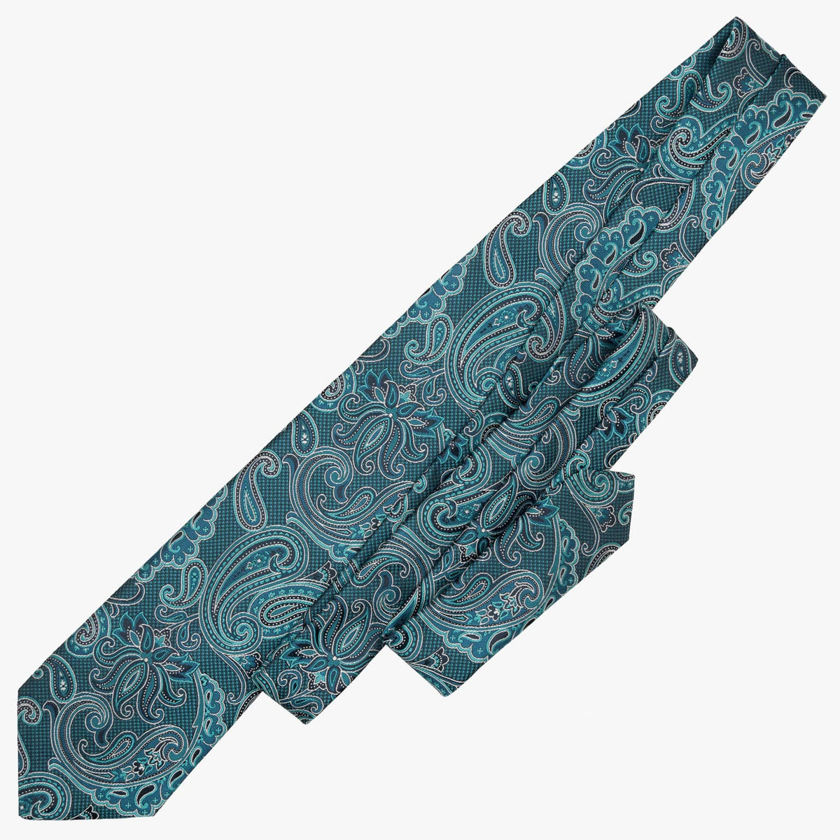 Turquoise Woven Paisley Italian Silk Tie