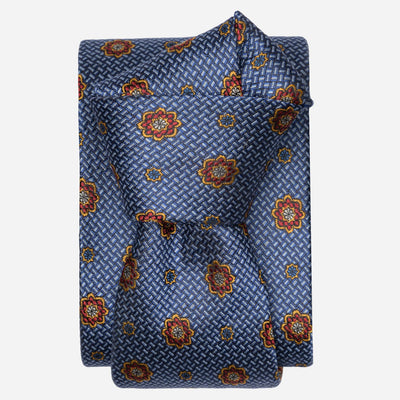 Umbrian Blue Handmade Italian Silk Tie