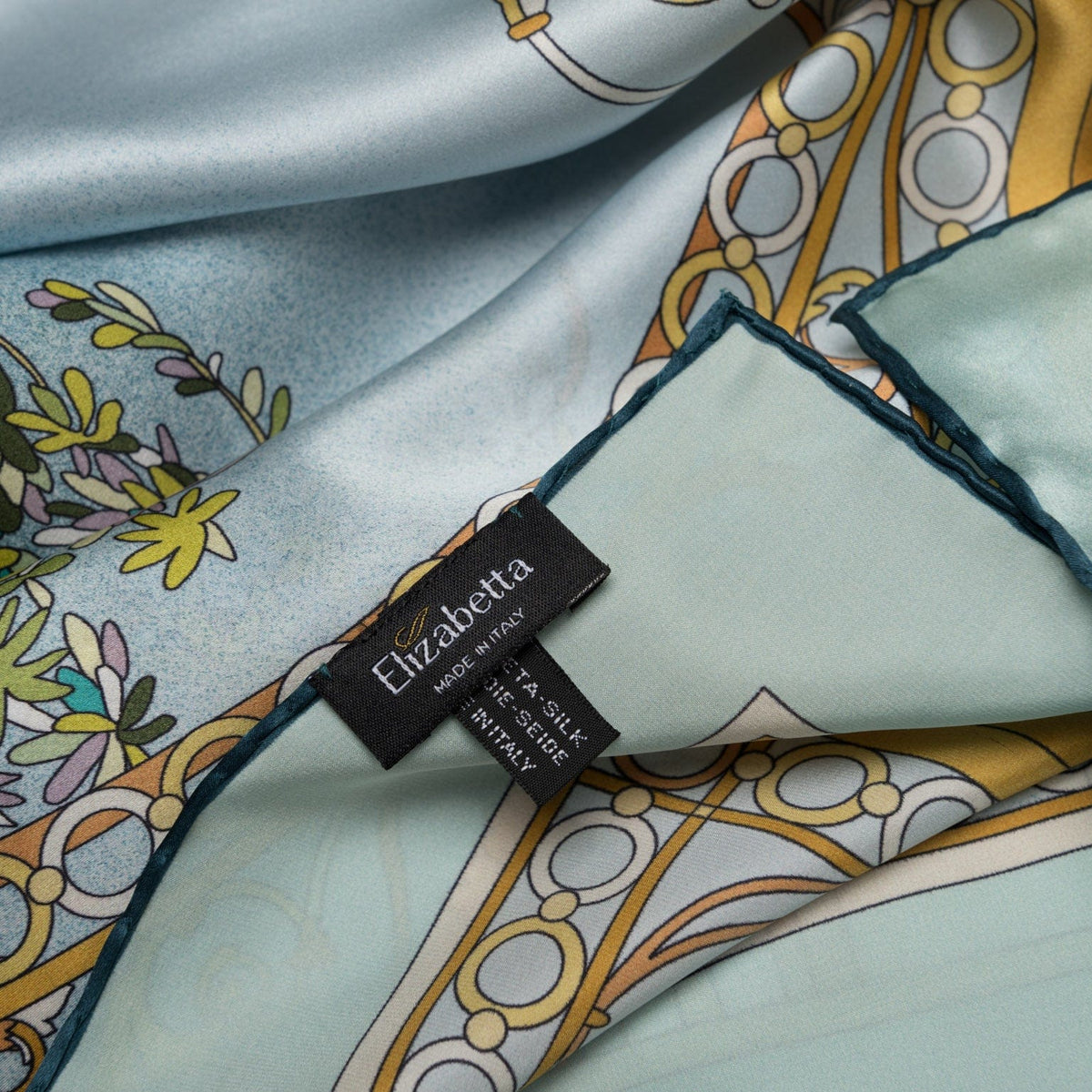 Luxury hand-rolled Italian silk scarf