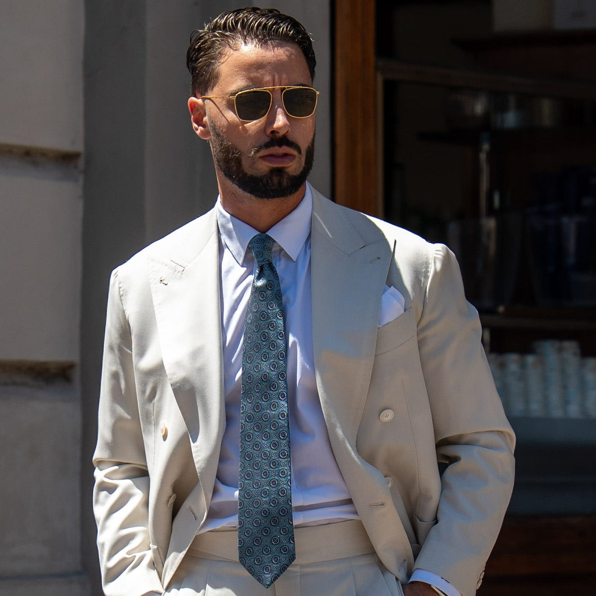 Turquoise Handmade Italian Silk Tie