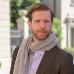 Men's Grey Italian Cashmere Scarf