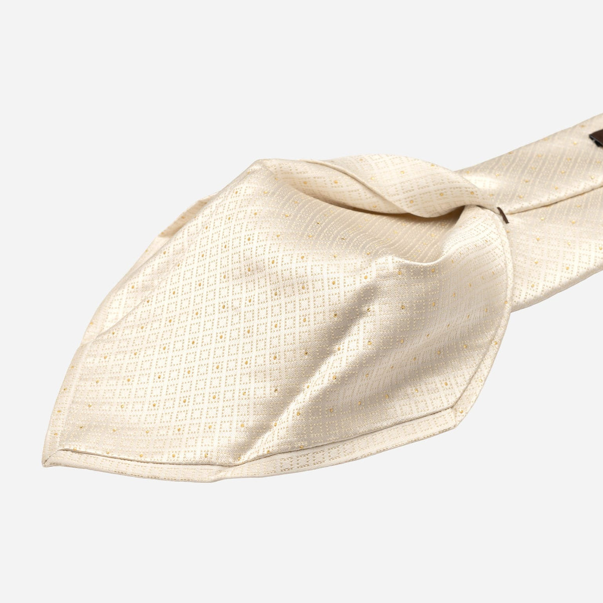 White & Gold Italian Designer Silk Tie