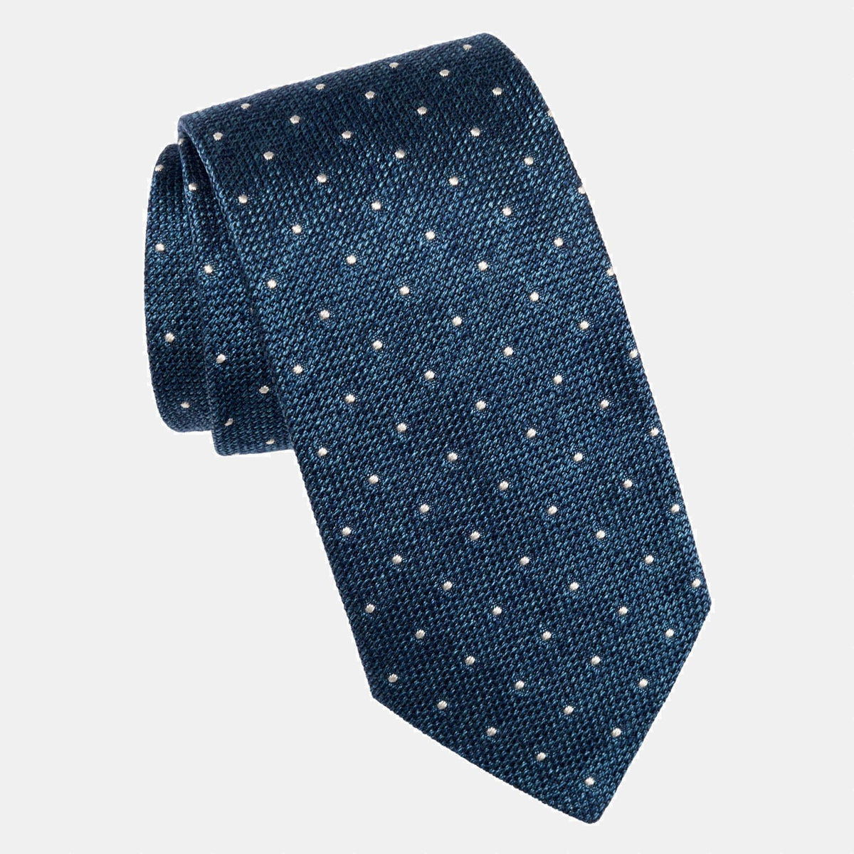 Blue Grenadine Polka Dot Tie - 100% Made in Italy