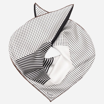 Men's Silk Bandana Neckerchief - Black