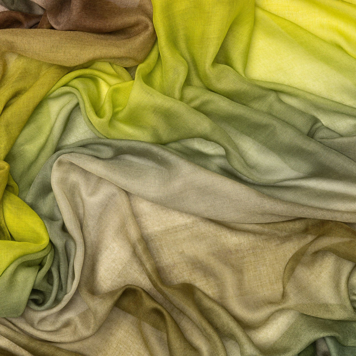 Green Modal Silk Square Scarf