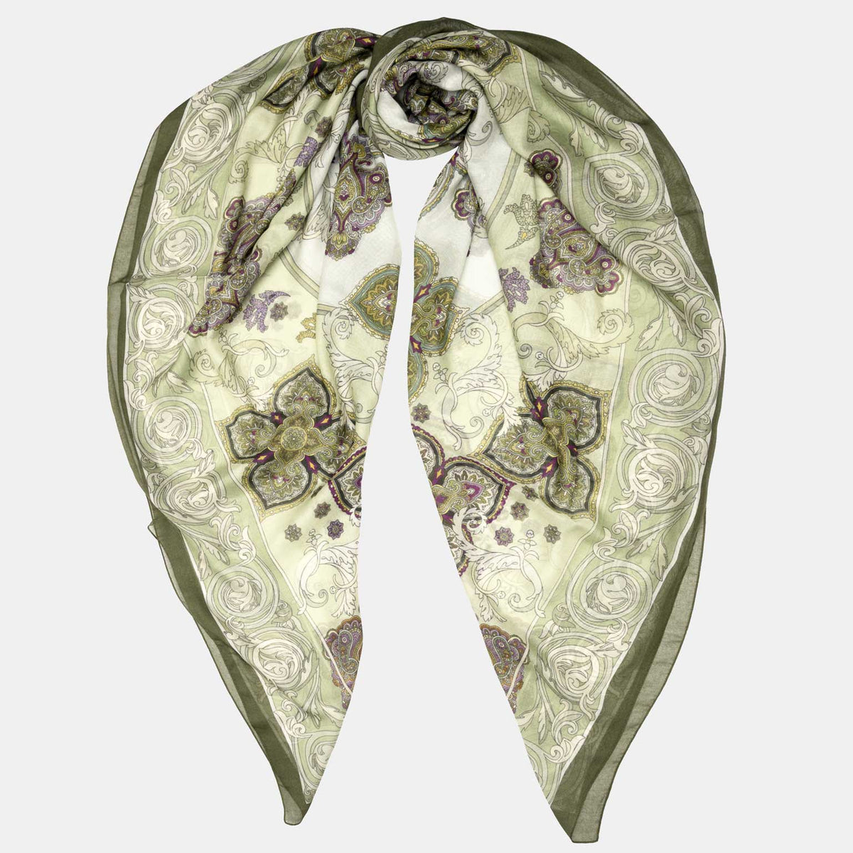 Mint Green Modal Cashemere Square Scarf