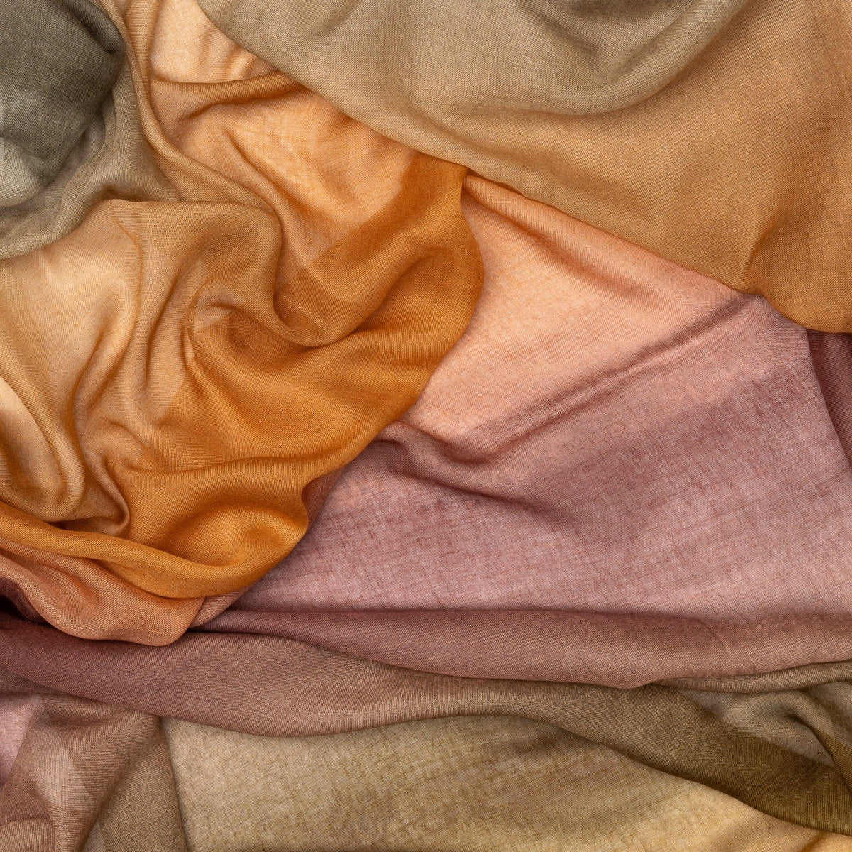 Sunset Red Modal Silk Square Scarf