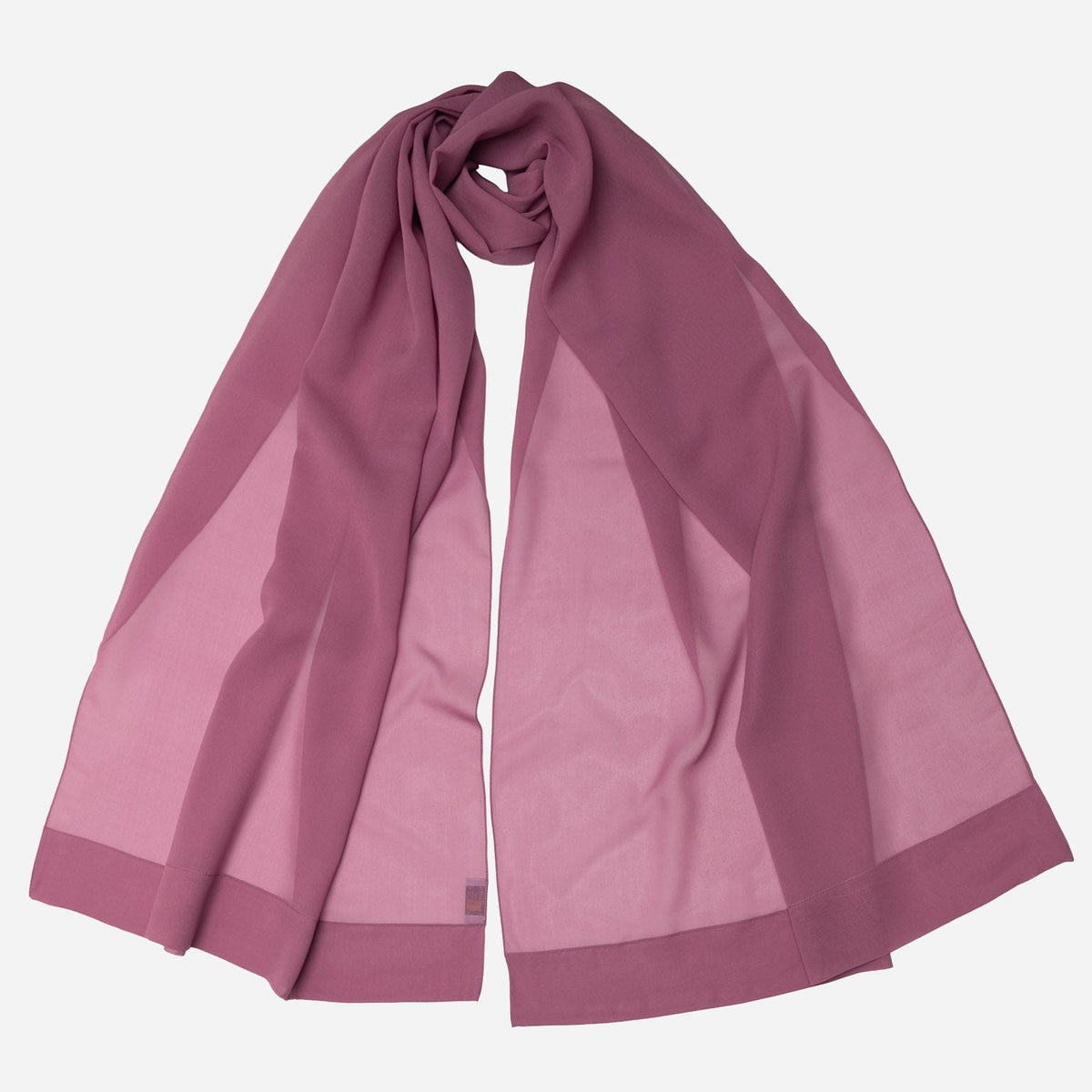 Plum Large Silk Georgette Wrap Shawl