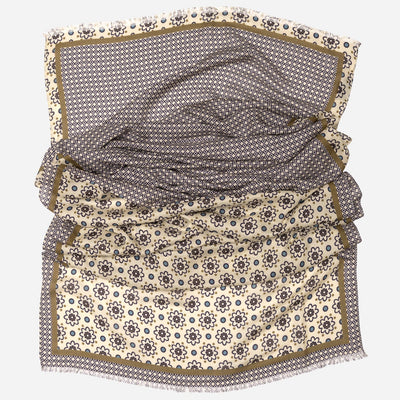 Italian Designer Beige Modal Twill Scarf