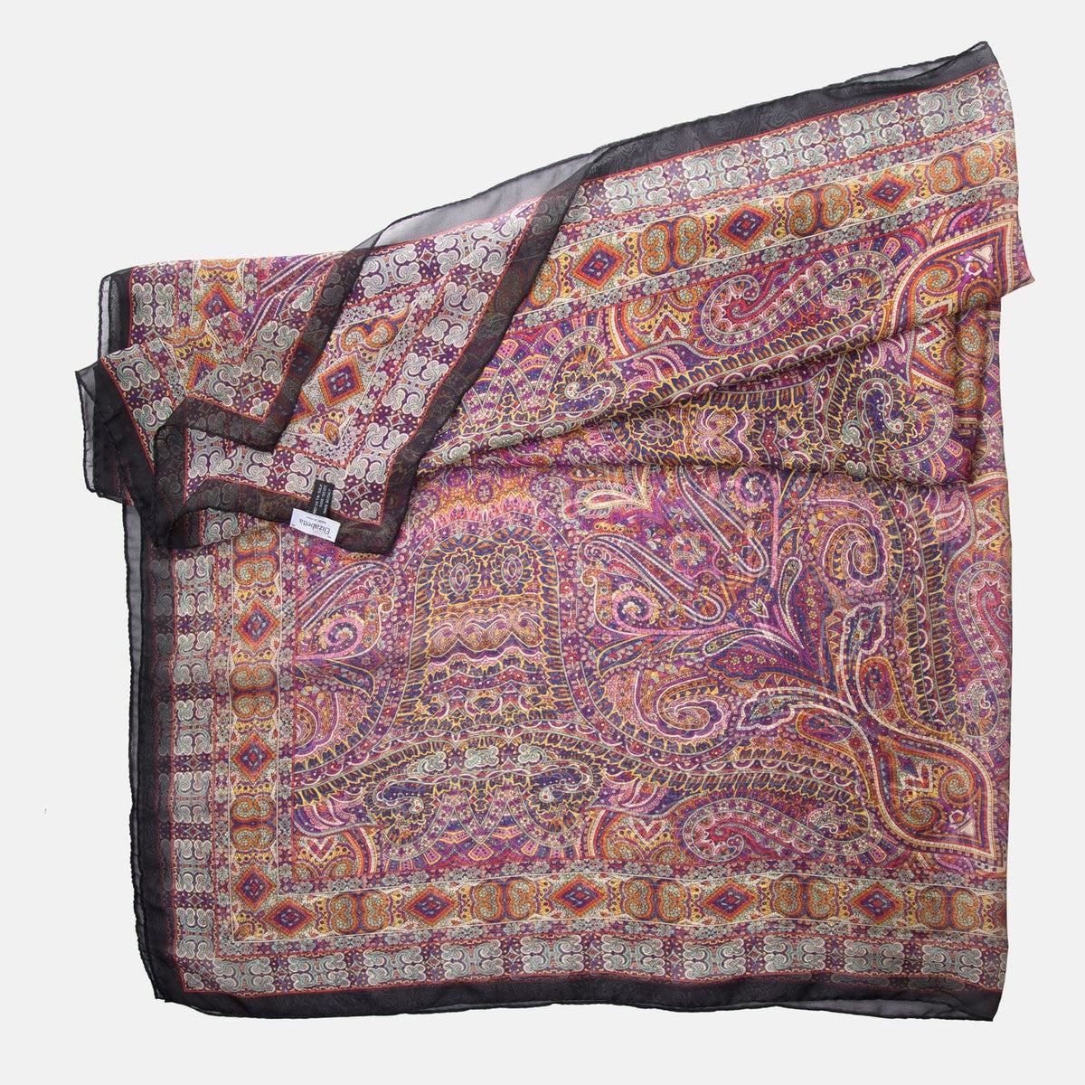 Extra Large Mutlicolored Silk Square Scarf