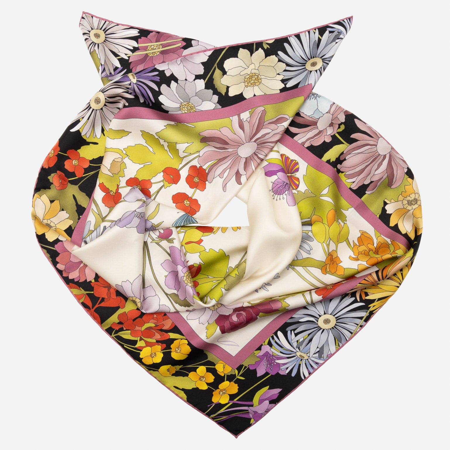 Ladies luxury handmade silk scarf