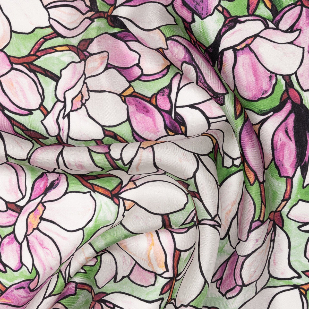 Women's Silk Bandana Pink Floral