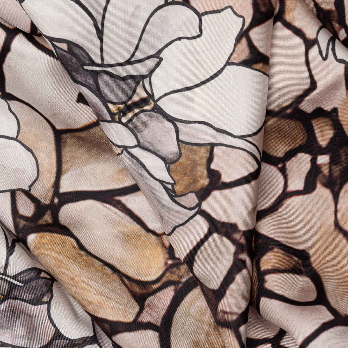 Womens Long Silk Scarf Oak Brown