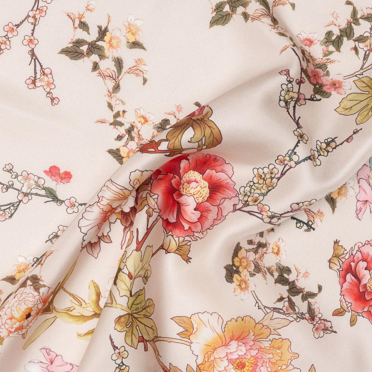 Women's Silk Bandana Floral Blush