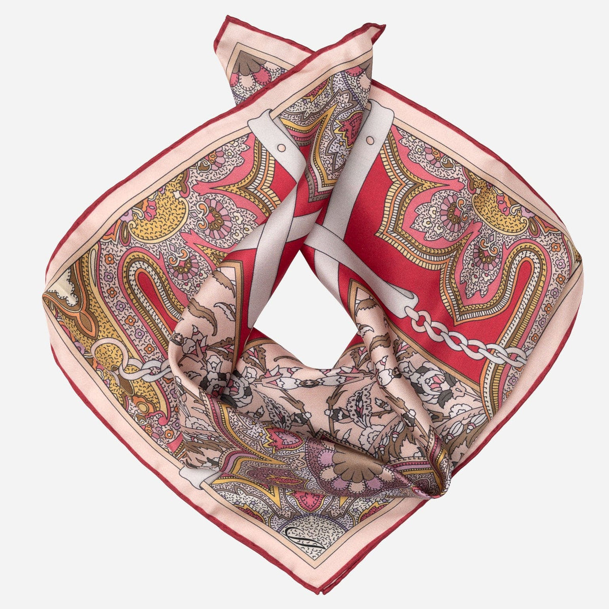 Women's Silk Bandana Cherry Red