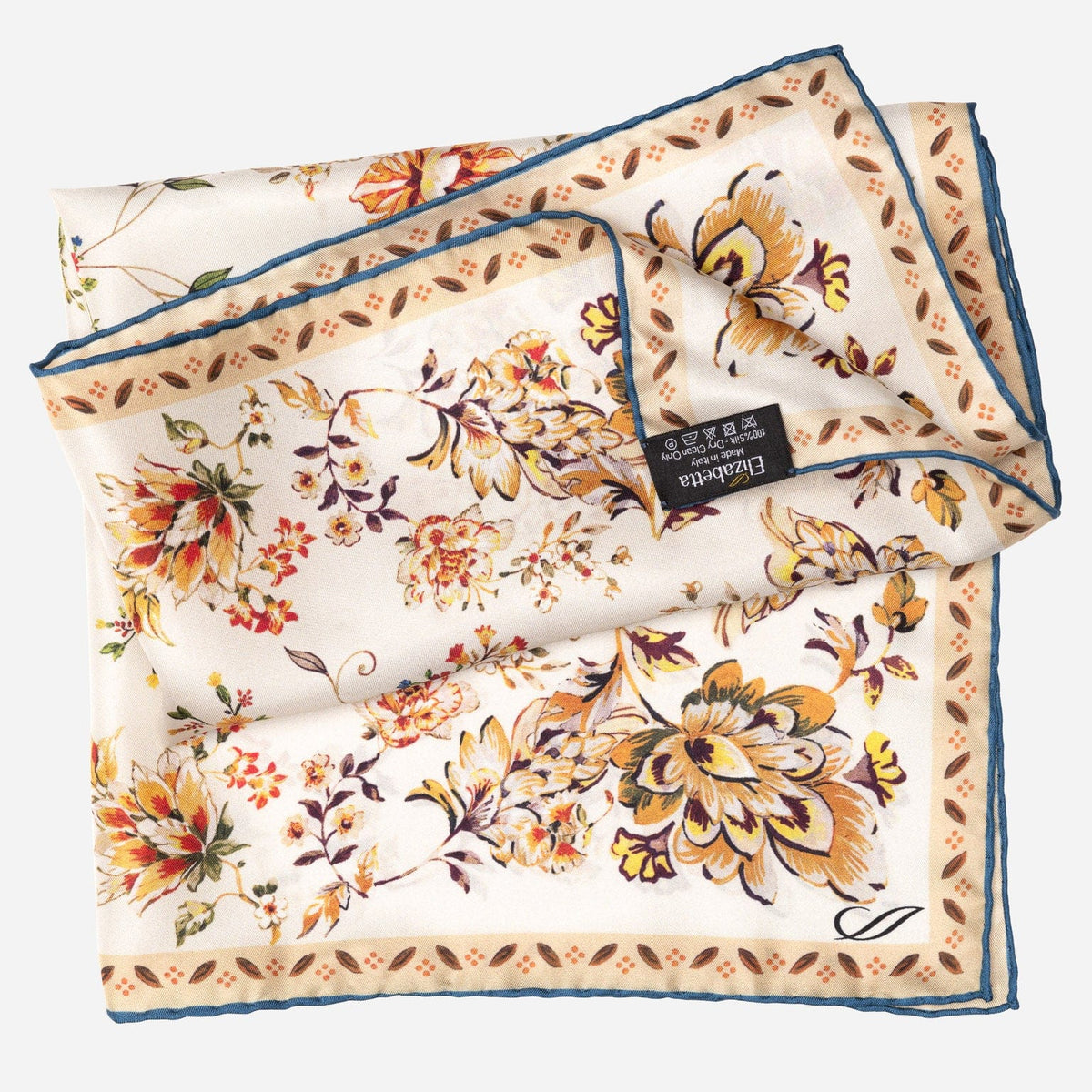 Women's Silk Bandana Gold Floral