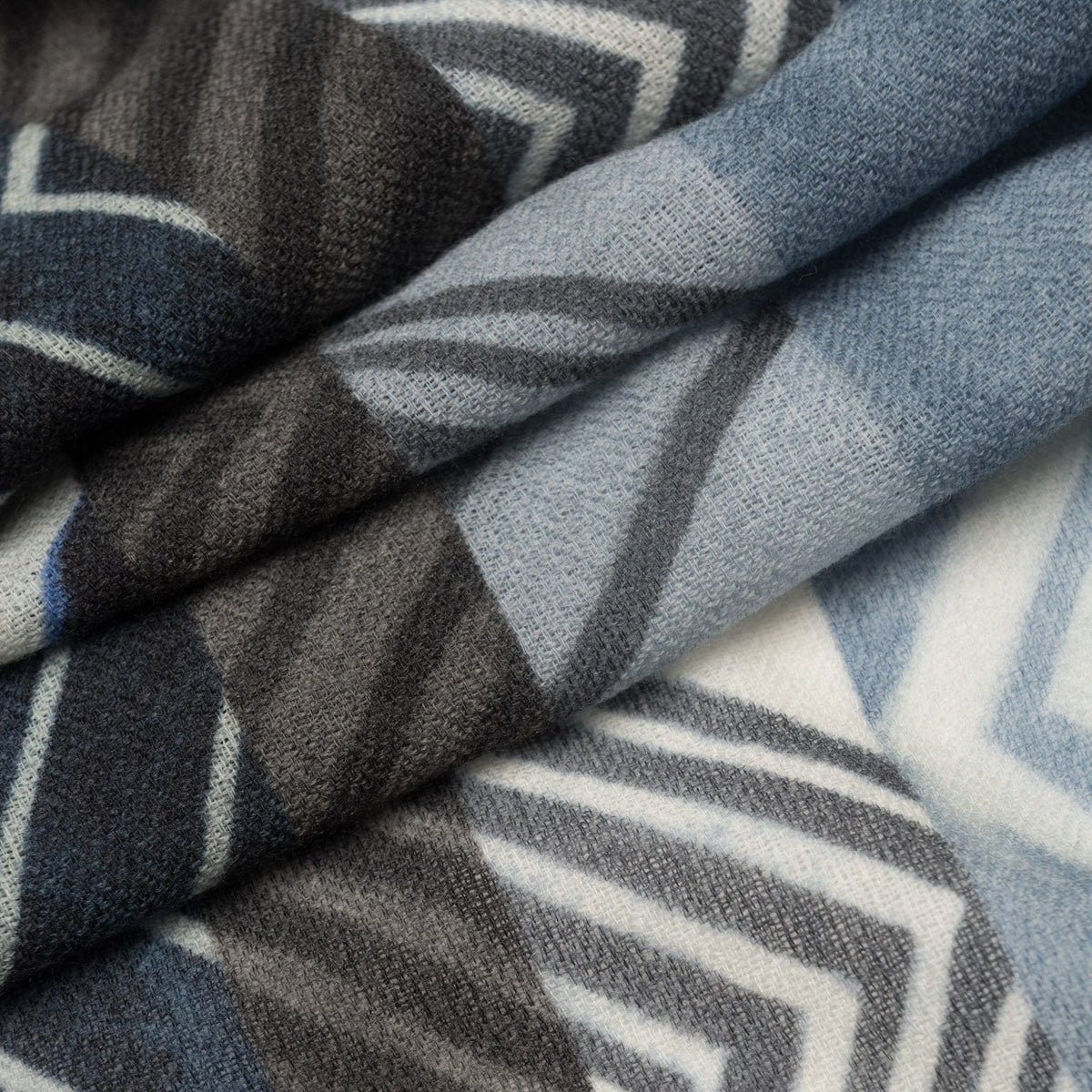 Blue Lightweight Italian Wool Scarf