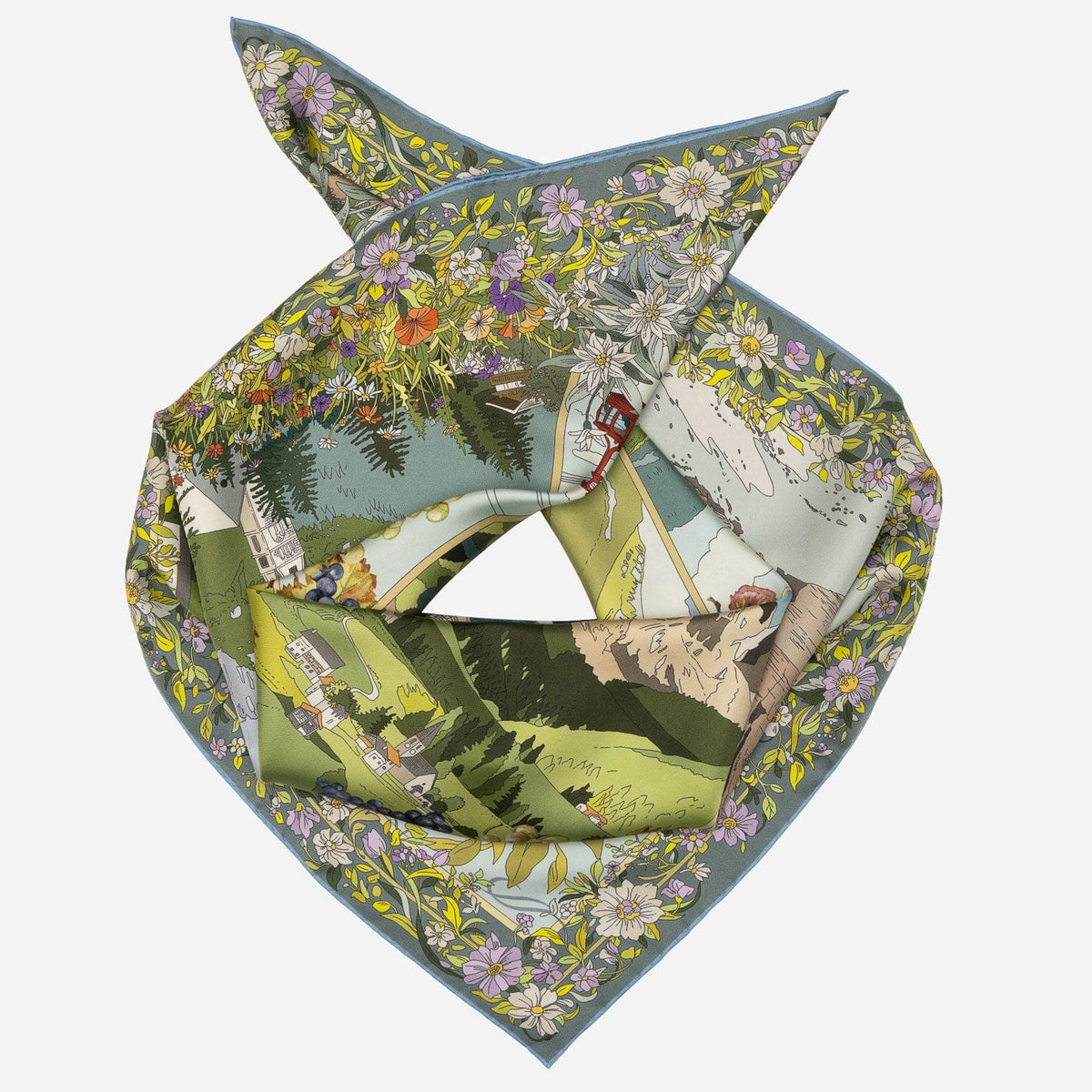 Celebrating Trentino - Handmade Italian Silk Scarf