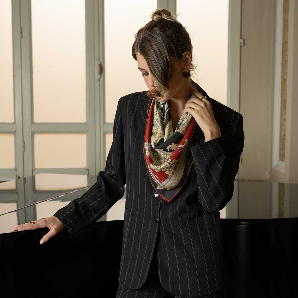 Women&#39;s best designer Italian silk scarf