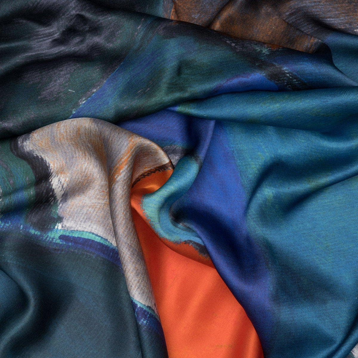 Women&#39;s Extra Large Blue Silk Square Scarf