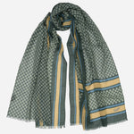 Green Italian Designer Wool Scarf