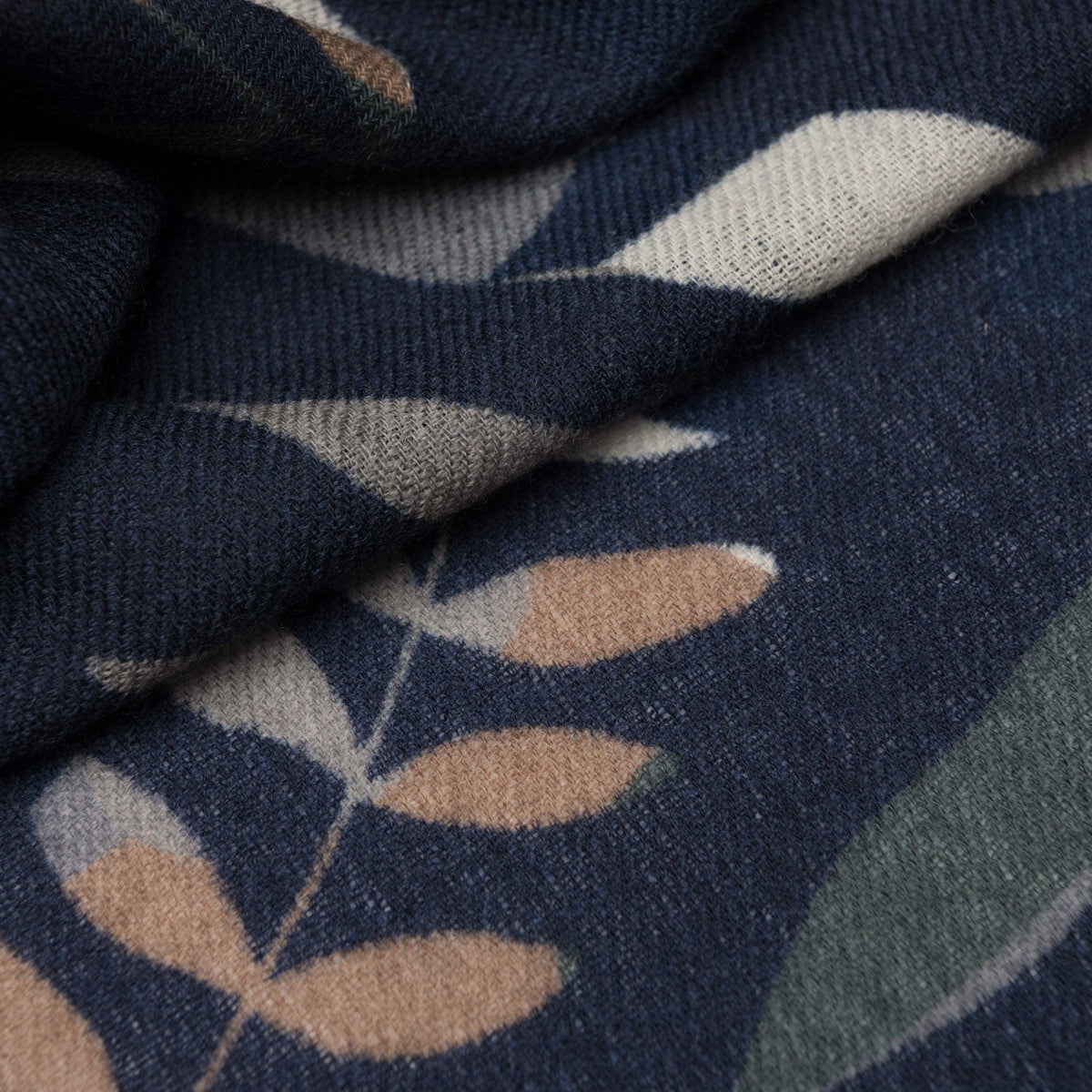Navy Lightweight Italian Wool Scarf