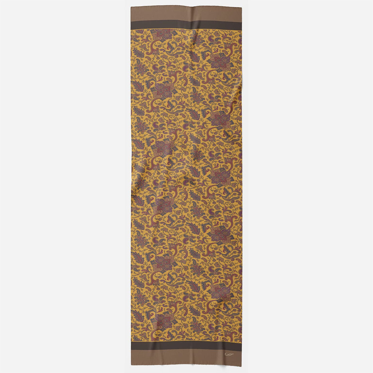 Ochre Yellow Italian Wool Scarf