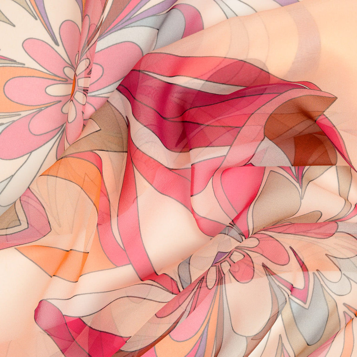 Women's Pink Italian Long Silk Scarf