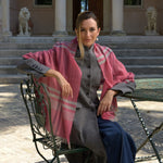 Pink Plaid 100% Italian Cashmere Scarf