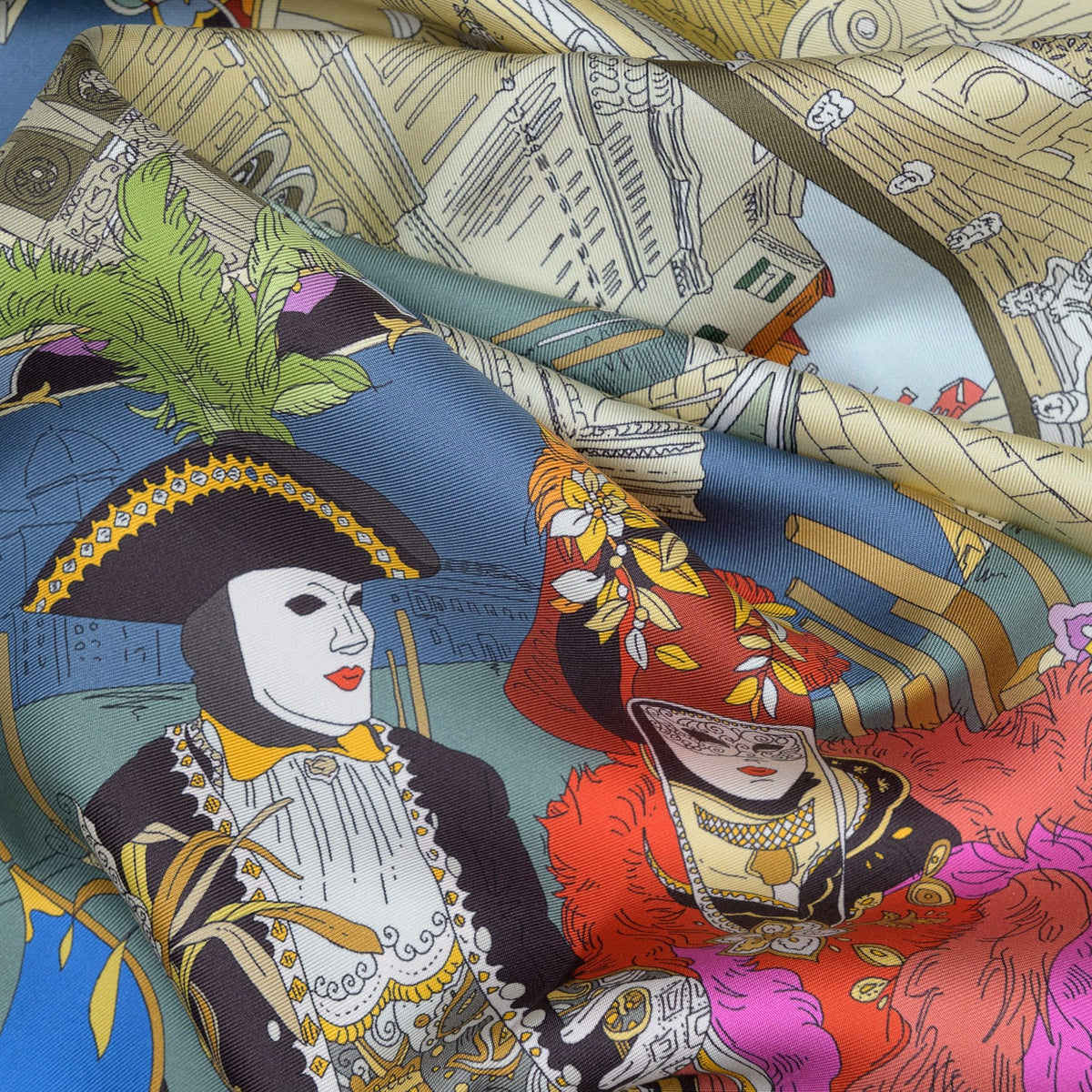 Celebrating Venezia Handmade Italian Silk Scarf