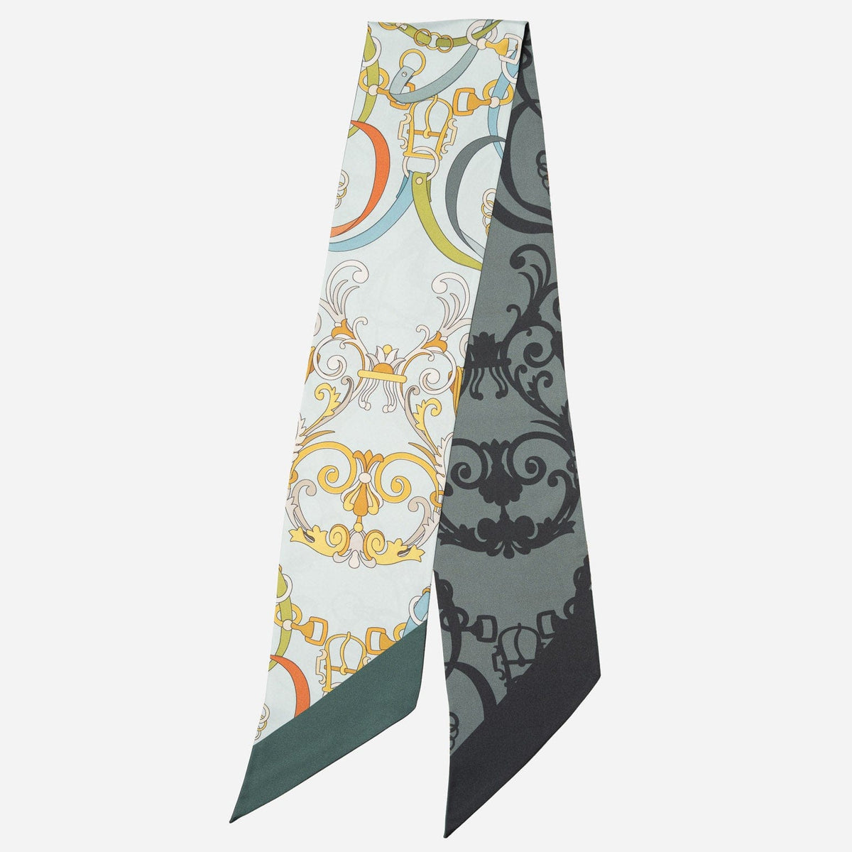 Mint Green Italian Skinny Silk Scarf