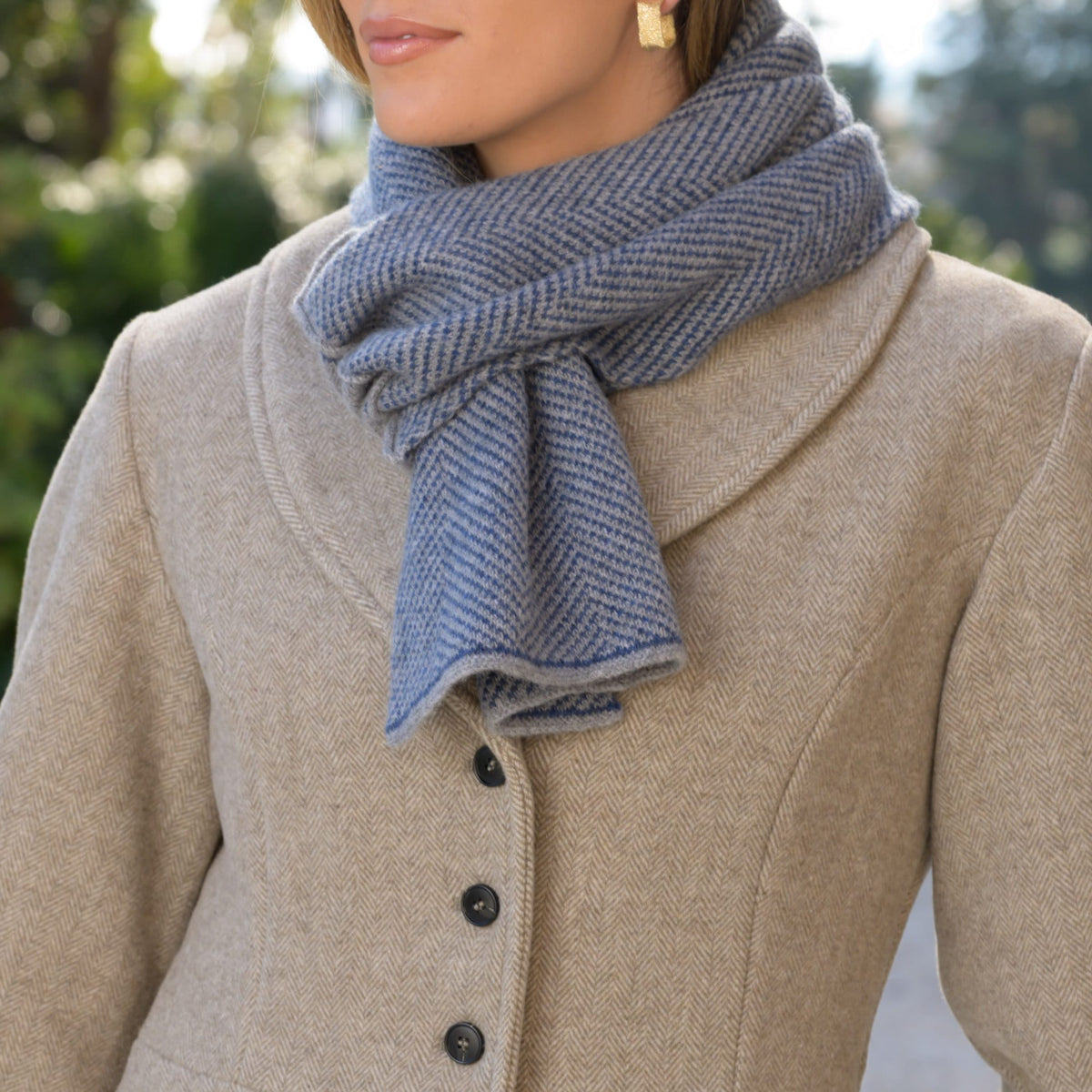 Blue Cashmere Neck Warmer